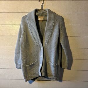 VTG Bergdorf Goodman Michael Kors Women's Blue Knit Cardigan